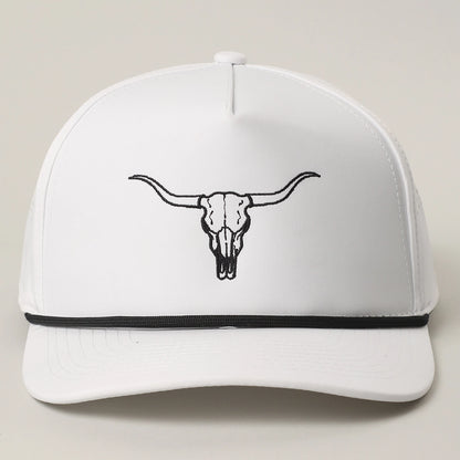 Longhorn Rope Detail Embroidered Trucker Hat