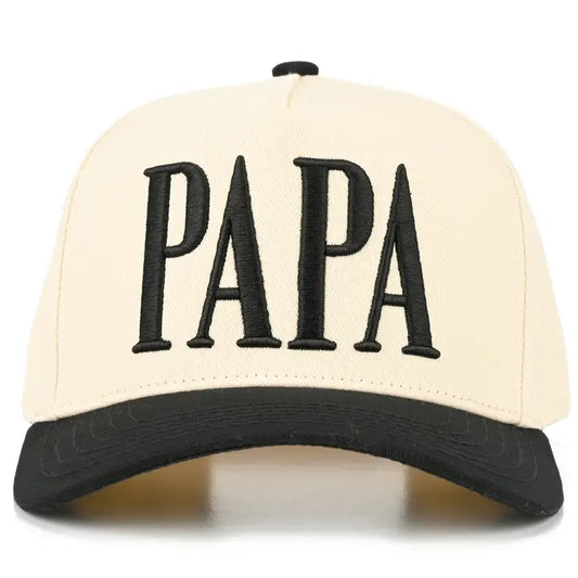 Papa 3-D Embroidered Linen Trucker Hat