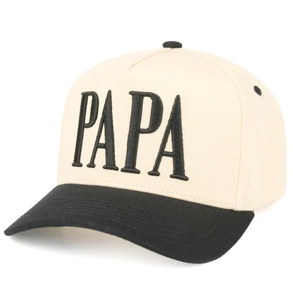 Papa 3-D Embroidered Linen Trucker Hat