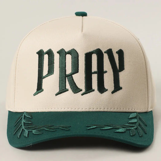 Pray Two Tone Linen Trucker Hat