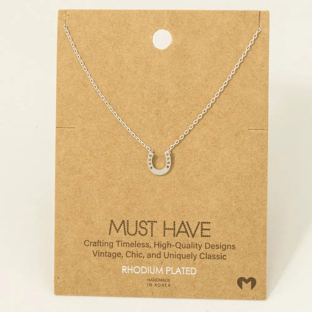 Mini Horseshoe Pendant Necklace
