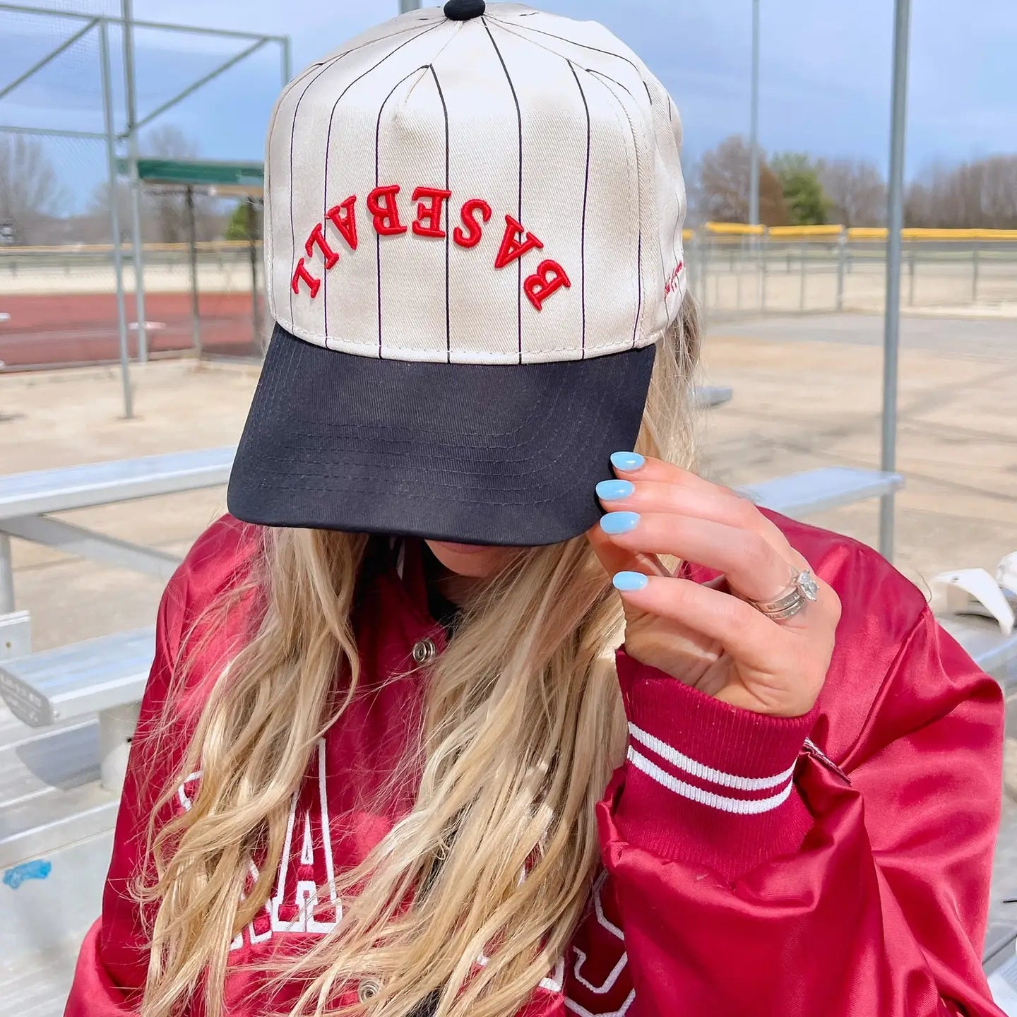 Baseball- Out of Your League Striped Vintage Trucker Hat