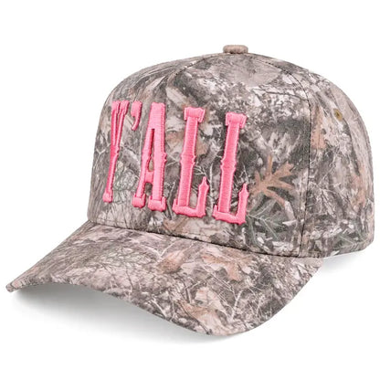 Y'all 3-D Embroidered Linen Trucker Hat