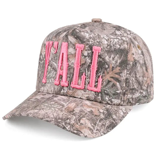 Y'all 3-D Embroidered Linen Trucker Hat